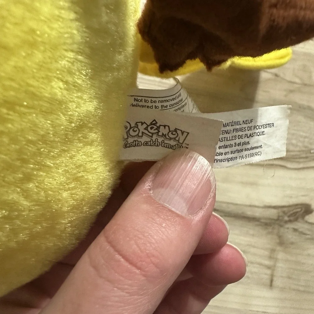 Vintage 1999 Pikachu Plush Toy Large Pokemon Jumbo Nintendo‎ Play By Play 15in